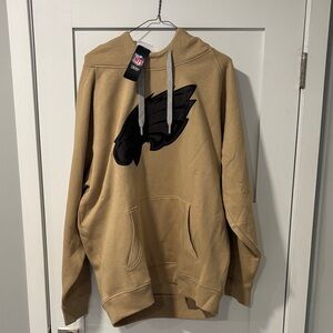 NFL  Philadelphia Eagles tan Hoodie with Black Emblem